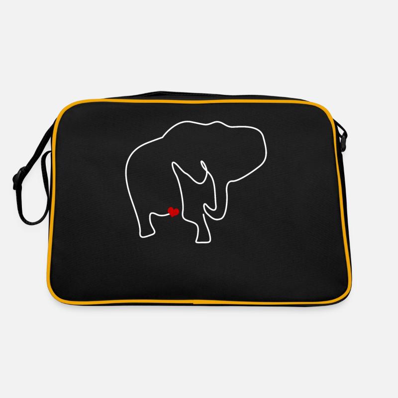 Éléphant Éléphants Sac Retro