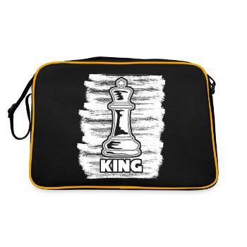 Chess Board King - Retro Tasche - Schwarz/Gold - Hinten