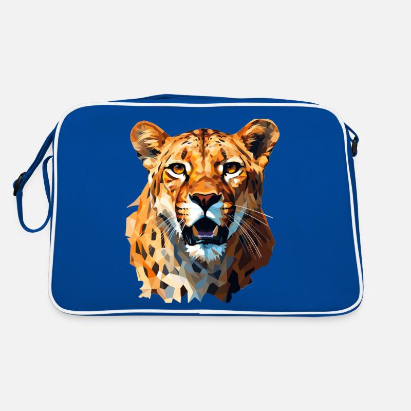 Gepard im Polygon Style Retro Tasche
