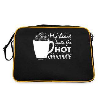 Drôle de chocolat chaud disant Cacao - Sac Retro - noir/or - Dos