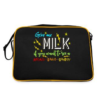 Lactose intolerant - Retro Bag - black/gold - Back