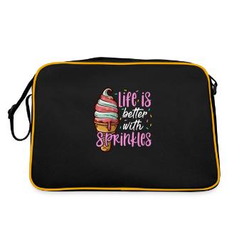 Crème glacée Crème glacée Crème glacée Cadeau d’été - Sac Retro - noir/or - Dos