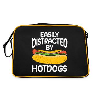 Hot Dog Gift Food Hot Dog - Retro Bag - black/gold - Back