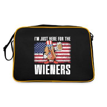 Hot Dog Gift Food Hot Dog - Retro Bag - black/gold - Back
