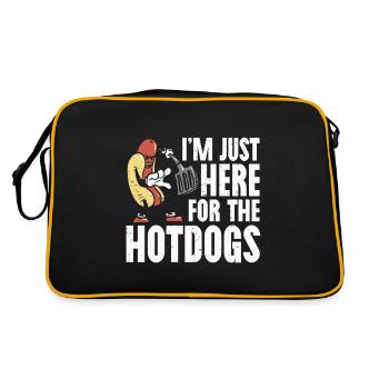 Hot Dog Gift Food Hot Dog - Retro Bag - black/gold - Back