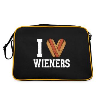Hot Dog Gift Food Hot Dog - Retro Bag - black/gold - Back
