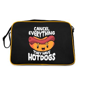 Hot Dog Gift Food Hot Dog - Retro Bag - black/gold - Back