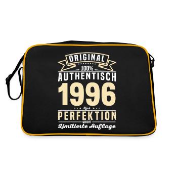 Authentisches Geburtstagsgeschenk 1996 - Retro Tasche - Schwarz/Gold - Hinten