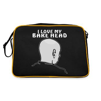 TÊTE CHAUVE J’AIME MA TÊTE NUE - Sac Retro - noir/or - Dos