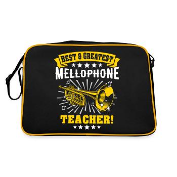 Mellophone Joueur de mellophone Mellophonium - Sac Retro - noir/or - Dos