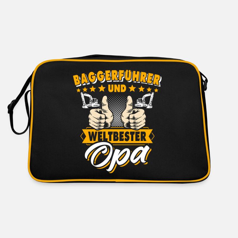 Opa Baggerfahrer Retro Tasche
