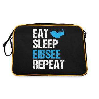 Life Cycle at Lake Eibsee - Eat, Sleep, Repeat - Retro Bag - black/gold - Back