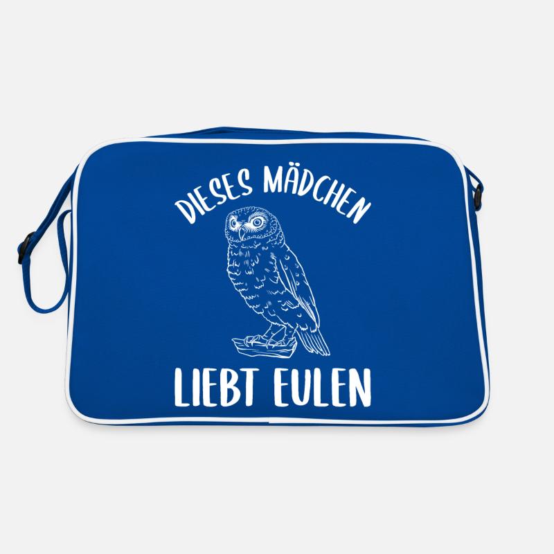 Mädchen Eulenliebhaber Inbrunst Statement Retro Tasche