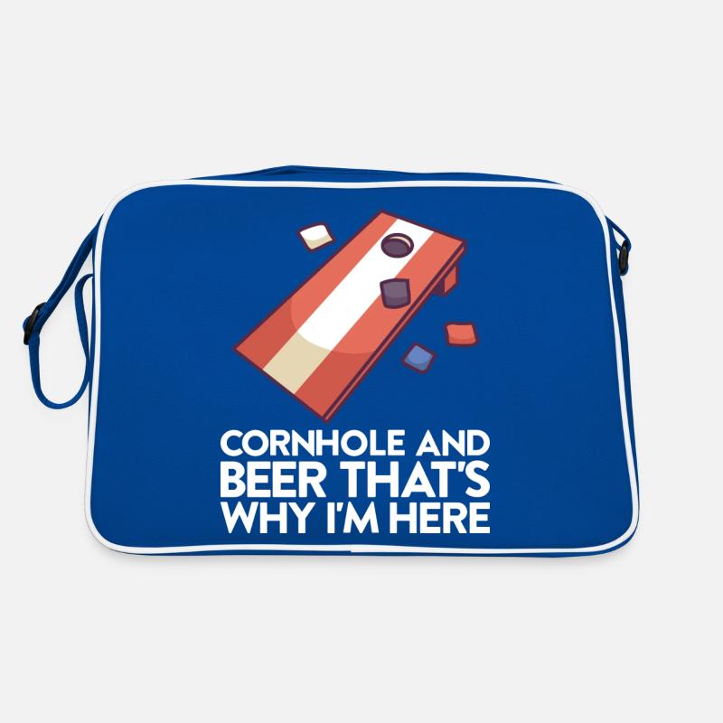 Jeu de Cornhole Tenue de trou de maïs avec Cornhole Sac Retro