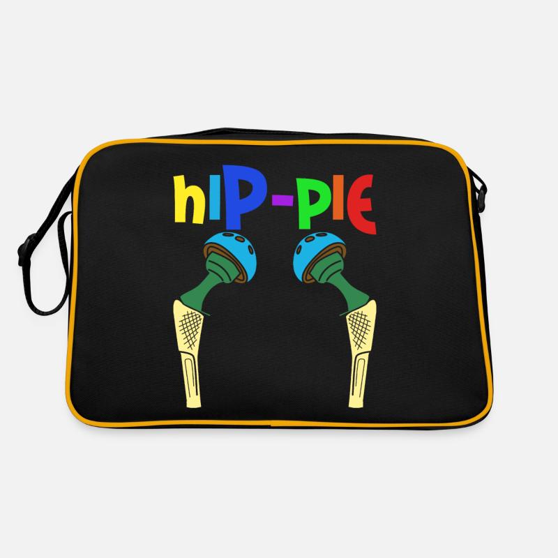 Hip Surgery Hip Implant - Retro Tasche - Schwarz/Gold