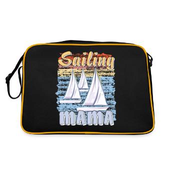 BOOTE SAILING MAMA - Retro Tasche - Schwarz/Gold - Hinten