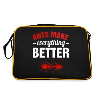Les fourmis rendent tout meilleur - Sac Retro - noir/or - Dos