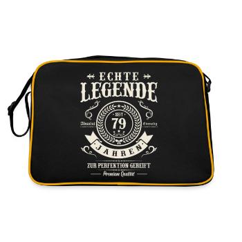 Legendär seit 79 Jahren - Retro Tasche - Schwarz/Gold - Hinten