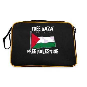 Liberté pour Gaza et la Palestine - Sac Retro - noir/or - Dos
