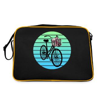 Vélo orné de fleurs - Sac Retro - noir/or - Dos