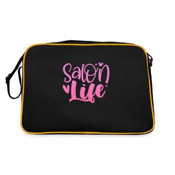 Beautician Cosmetic Makeup Gift - Retro Bag - black/gold - Back