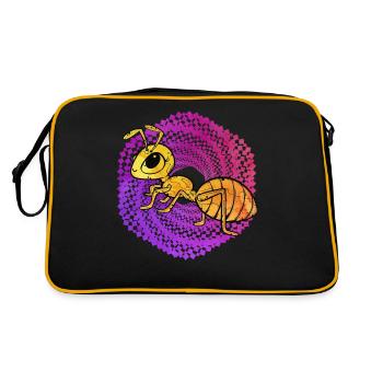 fourmi - Sac Retro - noir/or - Dos