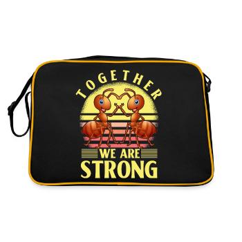 Ensemble nous sommes forts - Sac Retro - noir/or - Dos