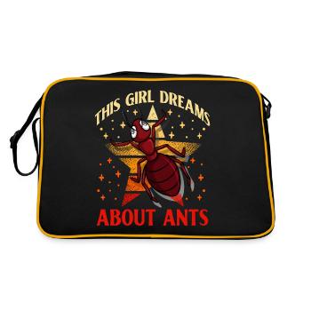 Cette fille rêve de fourmis - Sac Retro - noir/or - Dos
