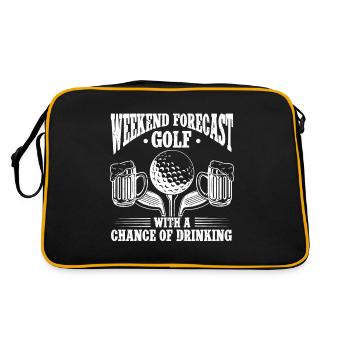 Cadeau de golf pour golfeur - Sac Retro - noir/or - Dos