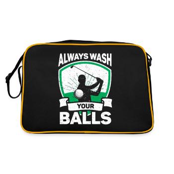 Cadeau de golf pour golfeur - Sac Retro - noir/or - Dos