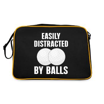 Cadeau de golf pour golfeur - Sac Retro - noir/or - Dos