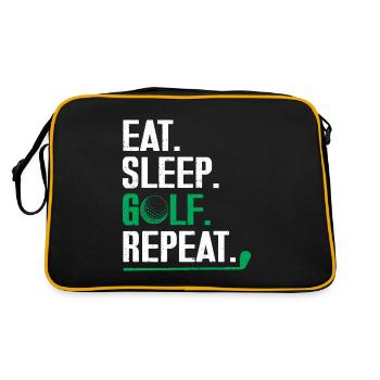 Cadeau de golf pour golfeur - Sac Retro - noir/or - Dos