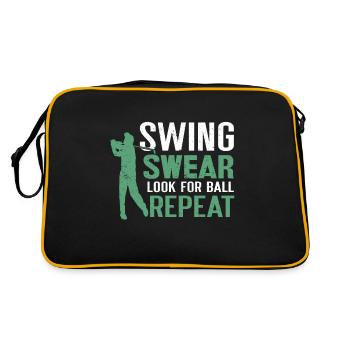 Cadeau de golf pour golfeur - Sac Retro - noir/or - Dos