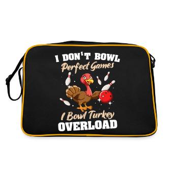 Bowling Turkey Bowler - Retro Tasche - Schwarz/Gold - Hinten