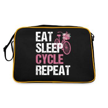 Répétition du cycle de sommeil Eat - Fleurs de vie à vélo - Sac Retro - noir/or - Dos