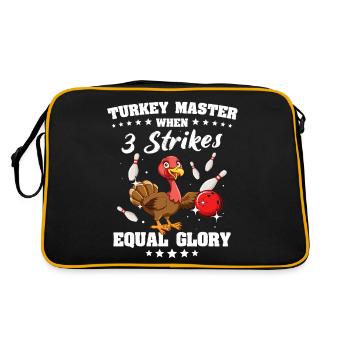Bowling Turkey - Retro Tasche - Schwarz/Gold - Hinten