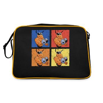 Biceps de remise en forme de fourmi - Sac Retro - noir/or - Dos