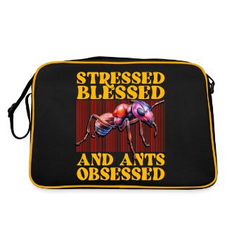 Béni stressé et fourmis obsédées - Sac Retro - noir/or - Dos