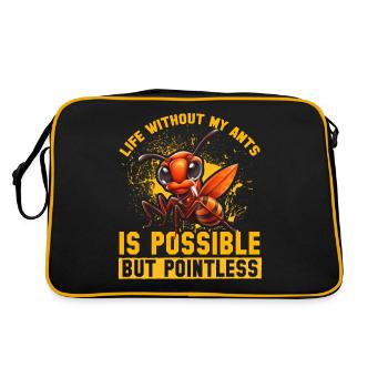La vie sans mes fourmis est possible mais inutile - Sac Retro - noir/or - Dos