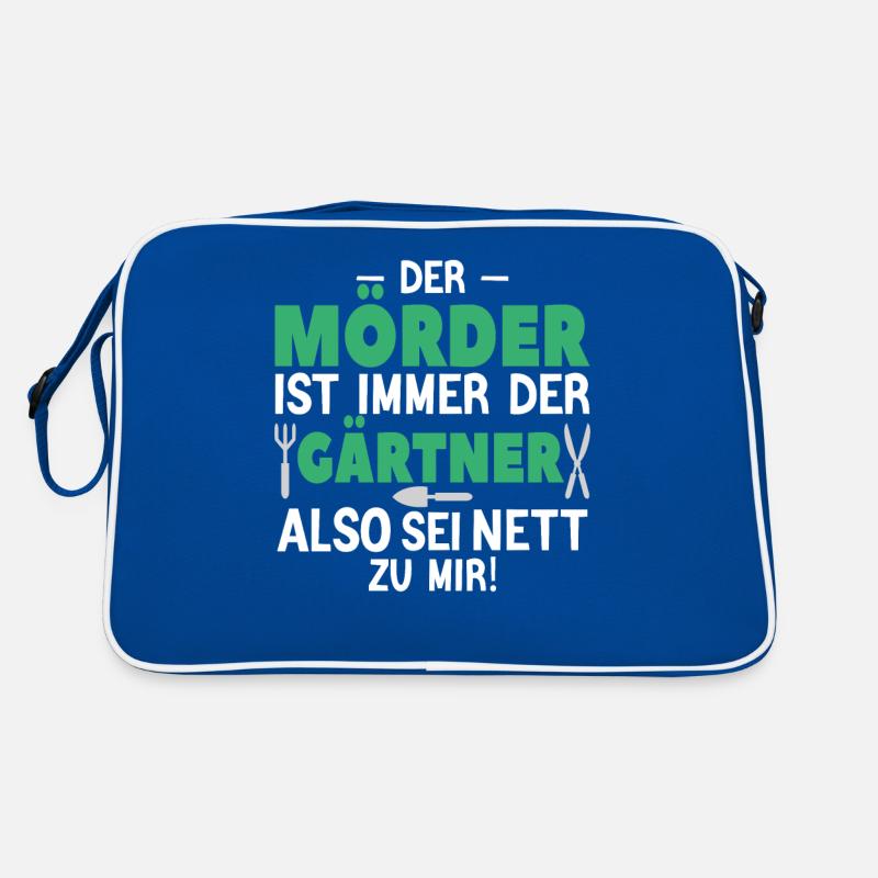Mörder ist der Gärtner Retro Tasche