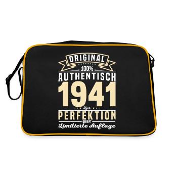 1941 Original: 82/83 Jahre stolz - Retro Tasche - Schwarz/Gold - Hinten