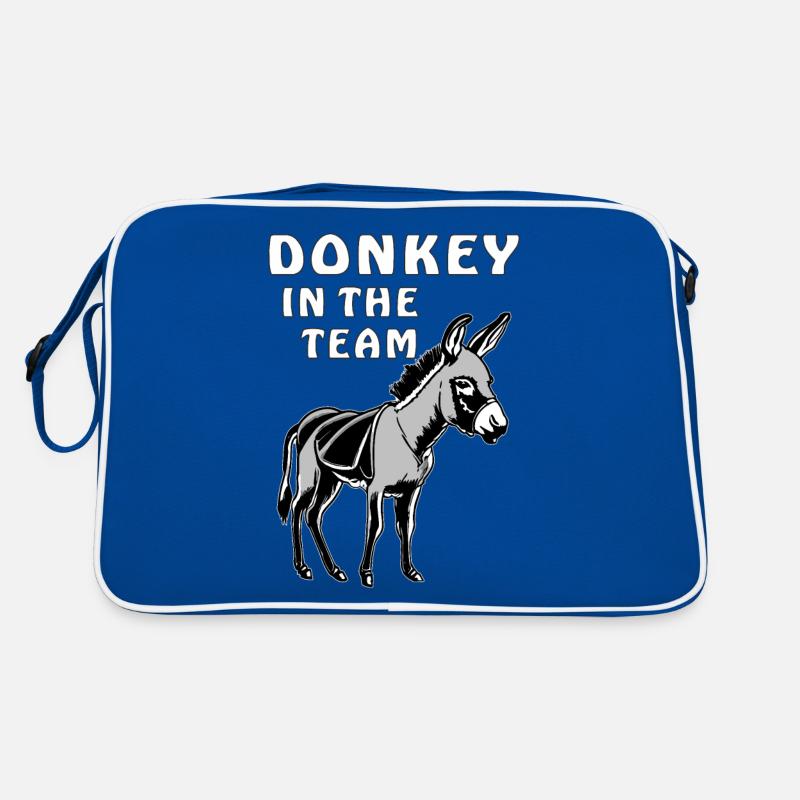 ESEL DONKEY IN THE TEAM Retro Tasche