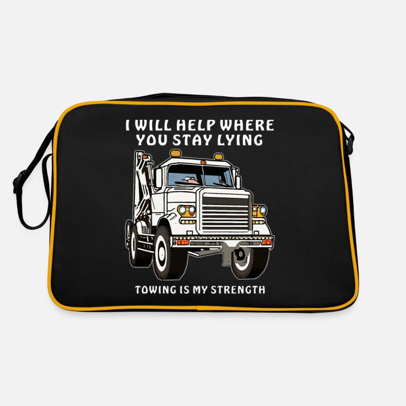 ABSCHLEPPWAGEN I WILL HELP WHERE YOU STAY LYIN Retro Tasche