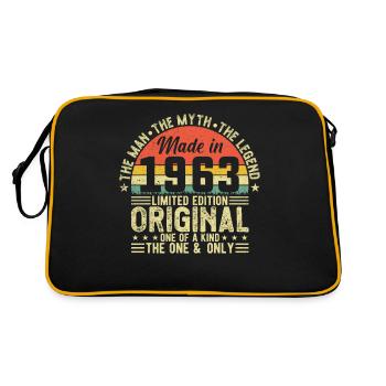 Cadeau d’anniversaire vintage 1963 - Sac Retro - noir/or - Dos