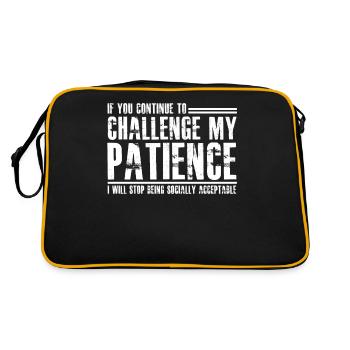 Patience Patient Impatient Impatience - Sac Retro - noir/or - Dos