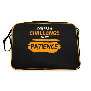 Impatient Impatience Patience Patient - Sac Retro - noir/or - Dos