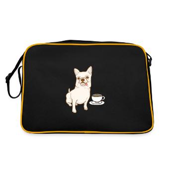 Chihuahua chien chien école chien propriétaire cadeau - Sac Retro - noir/or - Dos