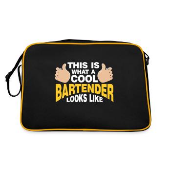 Barman Cadeau Emploi Serveur Barman - Sac Retro - noir/or - Dos