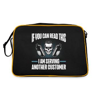 Barman Cadeau Emploi Serveur Barman - Sac Retro - noir/or - Dos