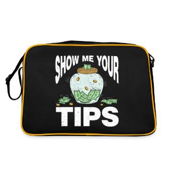 Barman Cadeau Emploi Serveur Barman - Sac Retro - noir/or - Dos